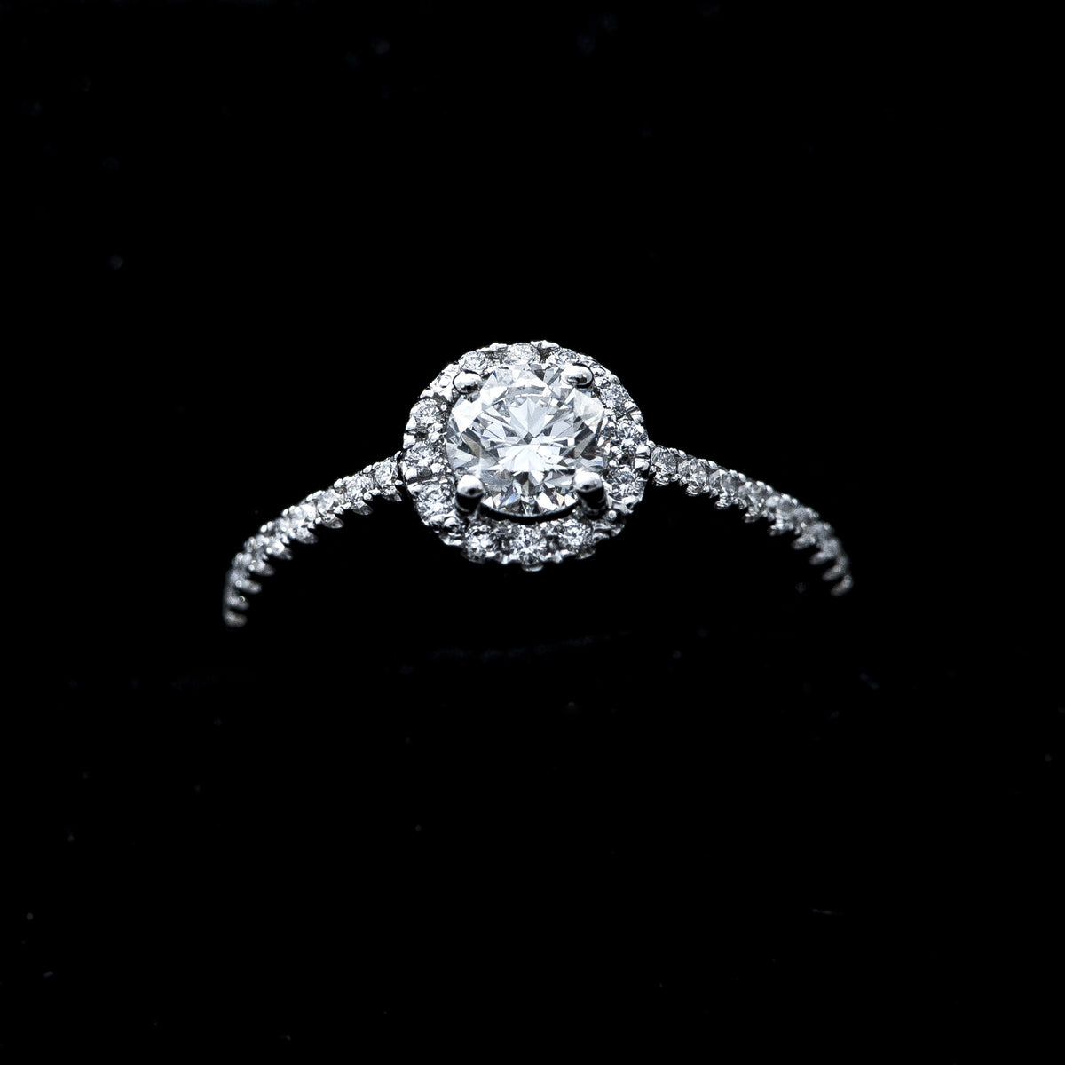 Round Halo Engagement Ring